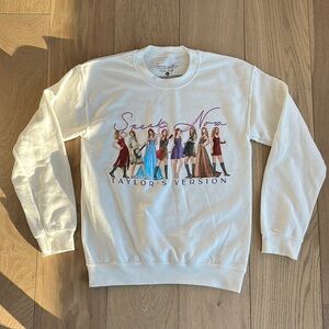 Taylor Swift Speak Now Taylor’s Version Era White Crewneck Sweatshirt S